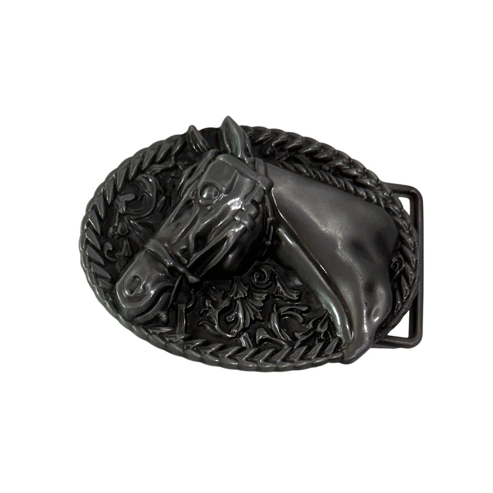 Horse Head Belt Buckle – Western Style – Unbranded – Metal